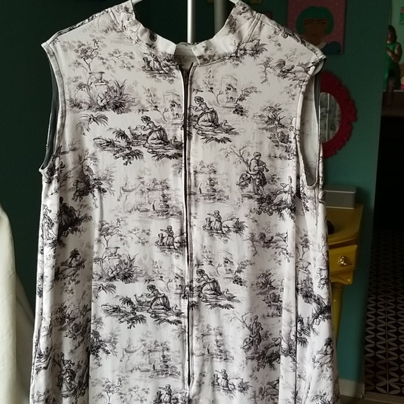 Toile print prairie maxi dress handmade! XXL - Picture 7 of 8